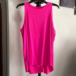 Hot pink sleeveless dri-fit top